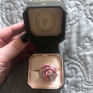 Juicy Couture Pink Rose Cocktail Ring